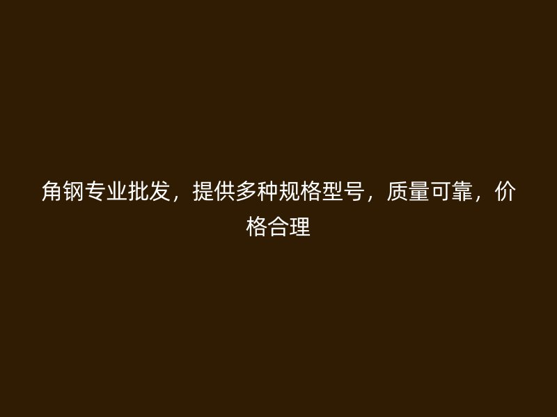 角鋼專業(yè)批發(fā)，提供多種規(guī)格型號，質量可靠，價格合理