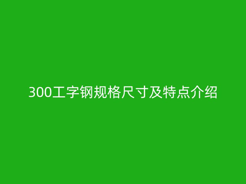 300工字鋼規(guī)格尺寸及特點介紹